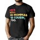 thumbnail image 1 of MEG YOU YO MOMMAG YOU COUSIN TOO Camiseta de manga corta estampada con eslogan de color para hombre y mujer, de algodón puro, color negro, diseño simple, adecuada para las cuatro estaciones., 1 of 6