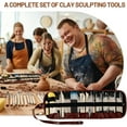 thumbnail image 2 of Clay Tools, 46PCS Pottery Tools Polymer Clay Tools Clay Sculpting Tools with Carrying Case Bag for Stippling Carving Molding Shaping Clay Crafts Birthday Gift for Trimming Beginners Hobbyists Artists, 2 of 8
