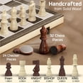 thumbnail image 2 of Juego de ajedrez magnético de madera de 38 cm, plegable con almacenamiento para adultos, 2 of 7
