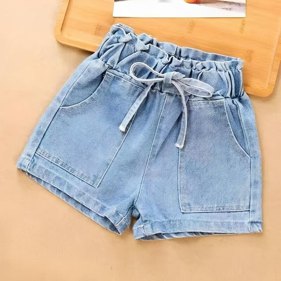 Kid Girls Denim Shorts Teen Girl Jeans High Waisted Denim Shorts Summer Toddler Girl Clothes Girls Clothes Size 4-5 Years