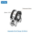 thumbnail image 2 of Uxcell T-Bolt Hose Clamp, 4Pcs 26-28mm Adjustable Stainless Steel  Pipe Clamps Hose Clip for Industrial, 2 of 4
