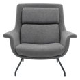 thumbnail image 4 of Adria Armchair Charcoal Fabric with Black Metal Legs, 4 of 8