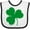 White and Black, variant on Inktastic Irish Green Shamrock Boys or Girls Baby Bib