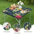 thumbnail image 4 of Exotic Botanical Square Tablecloth - Windproof Elastic Edge Cover with Vibrant Hawaiian Hibiscus Print, 4 of 6
