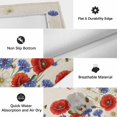 thumbnail image 6 of Red Blue Poppy Floral Outdoor Rug for Patio/Deck/Porch, Non-Slip Large Area Rug 5 x 7 Ft, Vintage Spring Flowers Linen Indoor Outdoor Rugs Washable Area Rugs, Reversible Camping Rug Carpet Runner, 6 of 8