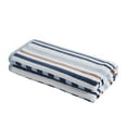 thumbnail image 2 of Bora Bora Oversized Beach Towel, 100% Cotton, Poolside Lounging, Soft, Absorbent, Quick Dry, Medium weight, Cotton Terry, Stitch Stripe Pattern Towels , 2PC Set, Morning Blue by Blue Nile Mills, 2 of 3