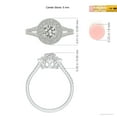 thumbnail image 4 of ANGARA Natural 0.47 Ct. Diamond Halo Engagement Ring in 14K White Gold for Women (Ring Size: 8), 4 of 9