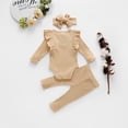 thumbnail image 4 of Lovebay Infant Baby Girls Outfits Clothes Set Romper + Long Pants + Headband, 4 of 13