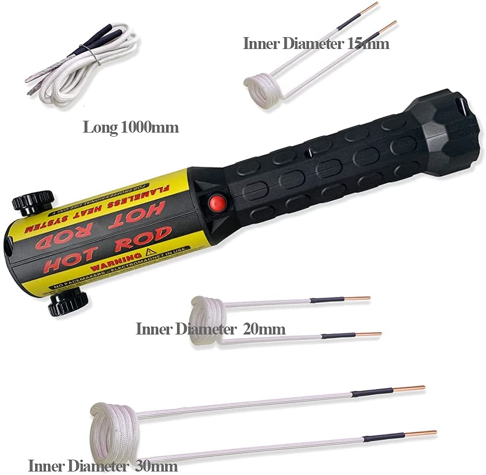 Solary Automotive Flameless Heat Tool, 1000W Magnetic Induction Heater Kit  with 4 Coils for Rusty Screw Removing - Walmart.com