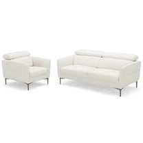 Kadyn Small Spaces Couch,Loveseat Sofa, Love Seats Furniture , Soft Couch,Modern Couched Sofa set with Adjustable Headrest-White