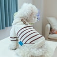 thumbnail image 4 of Pet Sweater with Stripe Pattern - Super Soft, Non-Fading, Machine Washable, Wear Resistant, Keep Warm, Polyester, Pet Pullover Sweater, Dog Winter Warm Clothing, Pet Supplies, 4 of 8