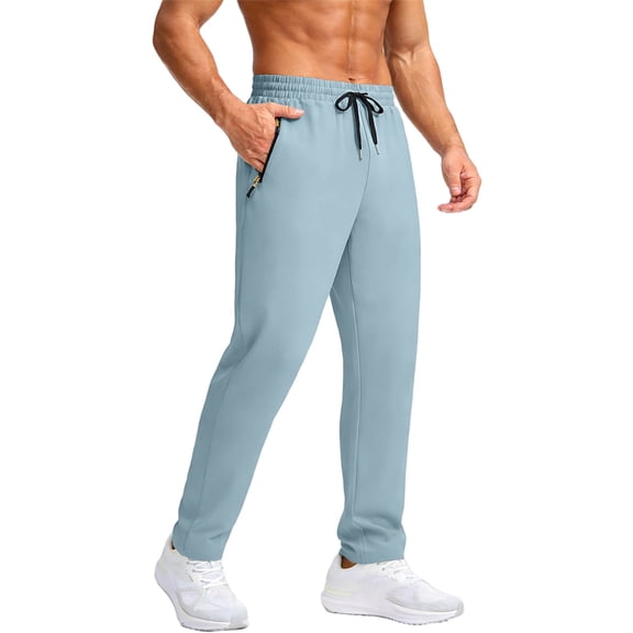 Gamivast Pants for Men Quick Dry Athletic Pants Tapered Fit Elastic Waist Zipper Pocket Training Workout Pants Breathable Running Track Pants