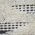 thumbnail image 6 of LR Home Xavi Navy Blue/White Boho Striped Shag with Fringe Wall Hanging, 19" x 35", 6 of 14