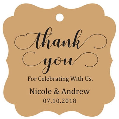 100 Pcs Round Shape Blank Hang Tags Kraft Paper Wedding Favor Tags with Free Natural Jute Twine