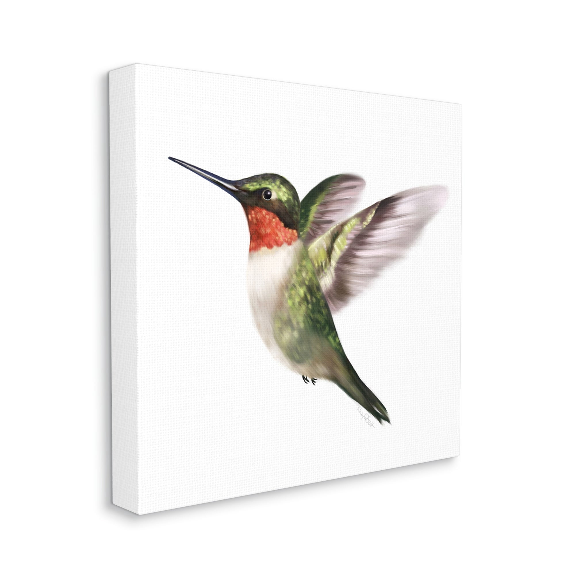 Stupell Industries Flying Hummingbird Wings Hovering Casual Painting Graphic Art Gallery Wrapped Canvas Print Wall Art, Design by Studio Q