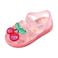 thumbnail image 3 of Quealent Girls Jelly Sandals Summer Costume Princess Dress Flat Breathable Waterproof Fisherman Gladiator Shoes For Girl Closed Toe Beach Flat-Sandals For Toddler Little Kid Big Kids Pink for Size 7, 3 of 9