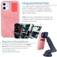 thumbnail image 6 of Dockem iPhone 12 mini Exec M2 Wallet Case; Built-in Metal Plate, 1 Card Slot, Pink, 6 of 9