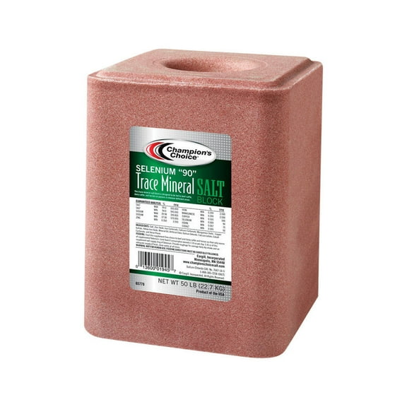 Champion's Choice Selenium "90" Salt Block For Cattle 50 lb