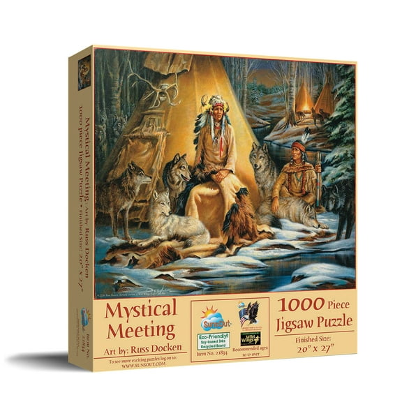 SUNSOUT INC - Mystical Meeting - 1000 pc Jigsaw Puzzle by Artist: Russ Docken - Finished Size 20" x 27" - MPN# 21834