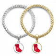 thumbnail image 1 of mas Chaussette Rouge Festival Amoureux Bracelet Pendentif Bijoux Chaîne de Couple, 1 of 3
