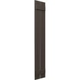 thumbnail image 2 of Ekena Millwork 11 1/4"W x 42"H True Fit PVC Two Board Spaced Board-n-Batten Shutters, Raisin Brown (Per Pair - Hardware Not Included), 2 of 8