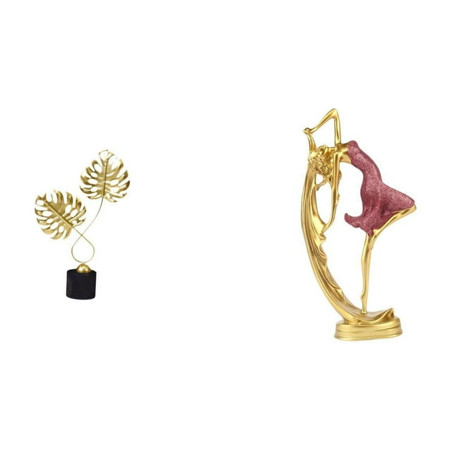 Estatua de hoja,Estatua de hoja para decoración del hogar,artesanías y obras de arte,Estatua de niña bailando,Estatua de bailarina de ballet,decoración para el hogar,artesanías,Escultura