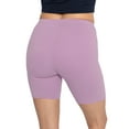 thumbnail image 3 of Stretch Is Comfort Women's Cotton Biker Shorts Orchid Purple Medium, 3 of 6