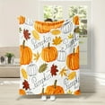 thumbnail image 3 of GYRATEDREAM Halloween Throw Blanket for Couch and Bed Ghost Witch's Hat Black Bats and Decorated Pumpkins Print on Soft Blanket for Kids and Adult, 29.52x39.37 inch, 3 of 4