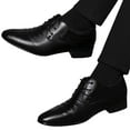 thumbnail image 2 of BOBOGOJP Chaussures en Cuir Classiques à Lacets Formelles (Noir,45), 2 of 5
