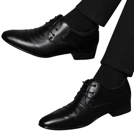 Dakaela Men s Oxfords Business Formal Derby Dress Shoes Low Heel Fashion Sneakers Slip on Loafers Black 11