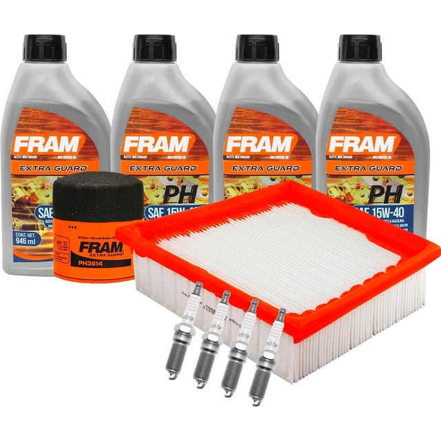 Kit De Afinación Con Aceite 15W40 Mineral, Bujías Iridio, Filtro De Aire Y Filtro De Aceite 10 Piezas Compatible con Ford Fiesta L4 1.6L DE 2011 A 2019