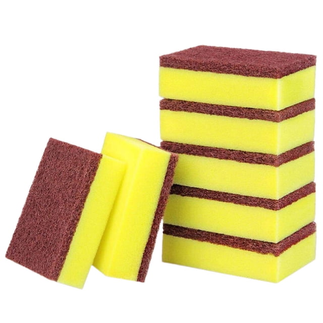 10 esponjas de alta densidad para fregar platos de cocina, estropajos, almohadillas de limpieza, paños de esponja
