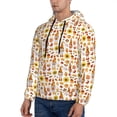 thumbnail image 2 of KLL Gnomes Autumn Harvest Print Mens Hoodie Long Sleeve Casual Pullover Hooded Sweatshirt Fashion Drawstring Hoodies with Pocket-3X-Large, 2 of 6
