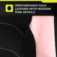 thumbnail image 4 of Auto Drive Faux Leather Seat Cover, 2-Piece, Pink Black Two-Tone, 4 of 7