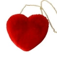 thumbnail image 2 of Furry Purse for Girls,Red Heart Shaped Fluffy Faux Fur Handbag for Women,Soft Small Shoulder Bag Clutch Purse,Heart Purses for Women with Chain Crossbody,Unique Plush Purses for Women Valentine, 2 of 9