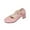 Pink, variant on AnuYalue Women's Chunky Low Block Heels Mary Jane Closed Toe Work Pumps Comfortable Round Toe Dress Wedding Shoes