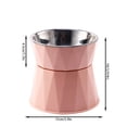 thumbnail image 3 of BotaniNest Large Capacity Elevated Stainless Steel Bowl With Triangular Pattern For And Cats, 3 of 6