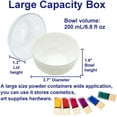 thumbnail image 5 of Storage Body Powder Container, Large 3.5" Fluffy Body After-bath Powder Case, Body Villus Powder Puff Box, Makeup Cosmetic Talcum Powder Container with Hand Holder (Green/White /Pink), 5 of 6