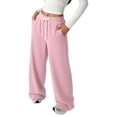 thumbnail image 3 of Hiijoy Kids Baggy Sweatpants Elastic Waist Drawstring Trousers Kids Wide Leg Workout Pants, 3 of 4