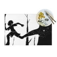 thumbnail image 4 of ZNDUO Placemats, 4 PCS Heat Resistant Stain Resistant Woven PVC Insulation Placemats, Durable Washable Elegant Table Mats for Dining-Fairy Boy Running, 18"x12", 4 of 6