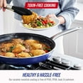 thumbnail image 7 of Blue Diamond 14 Piece Cookware Pots and Pans Set, Diamond Infused Ceramic Healthy Nonstick, Metal Utensil Safe & Scratch Resistant, Even Heating, Dishwasher Safe, Oven Safe, Blue, 7 of 7