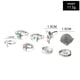 thumbnail image 4 of Joyas retro para mujer, 8 piezas, anillo geométrico, anillos con piedras preciosas con personalidad, 4 of 8