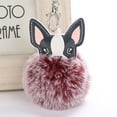 thumbnail image 1 of Llaveros para mujer, llavero de billetera, llavero de coche, llavero lindo de 8 cm, llavero de perro lindo, llavero de mujer con pompones, llaveros, cadenas, 1 of 2
