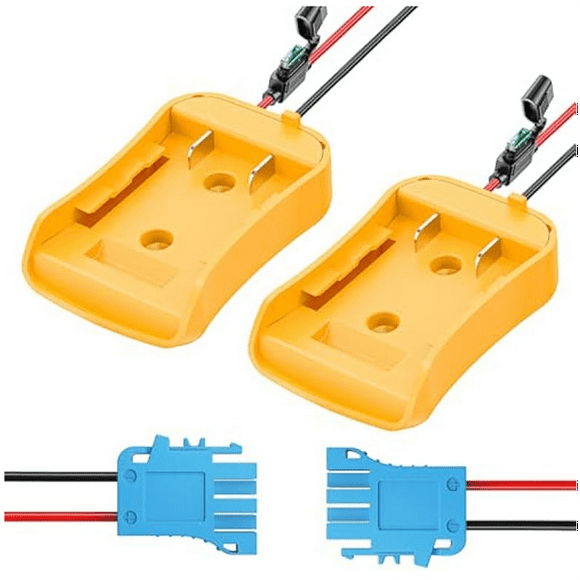 2pcs Power Wheel Adapter for 20V Lithium Battery,Battery Adapter with Wire Harness Connector,DC Power Adapter Conversion
