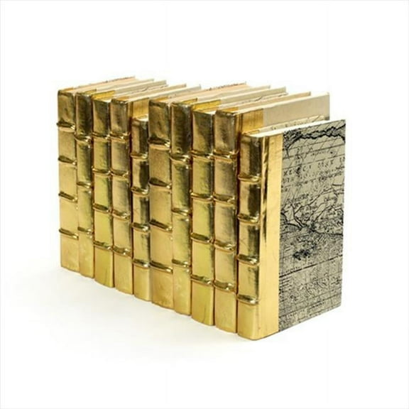 Deco Home Linear Foot of Metallic Gold Books
