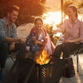 thumbnail image 4 of Four Seasons Courtyard Portable 19 Inch Flat Square Steel Fire Pit, Black, 4 of 5
