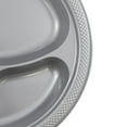 thumbnail image 2 of JAM Paper Large Silver Plastic 3 Compartment Plates, 10.25 Inches, 20 per Pack, 2 of 4