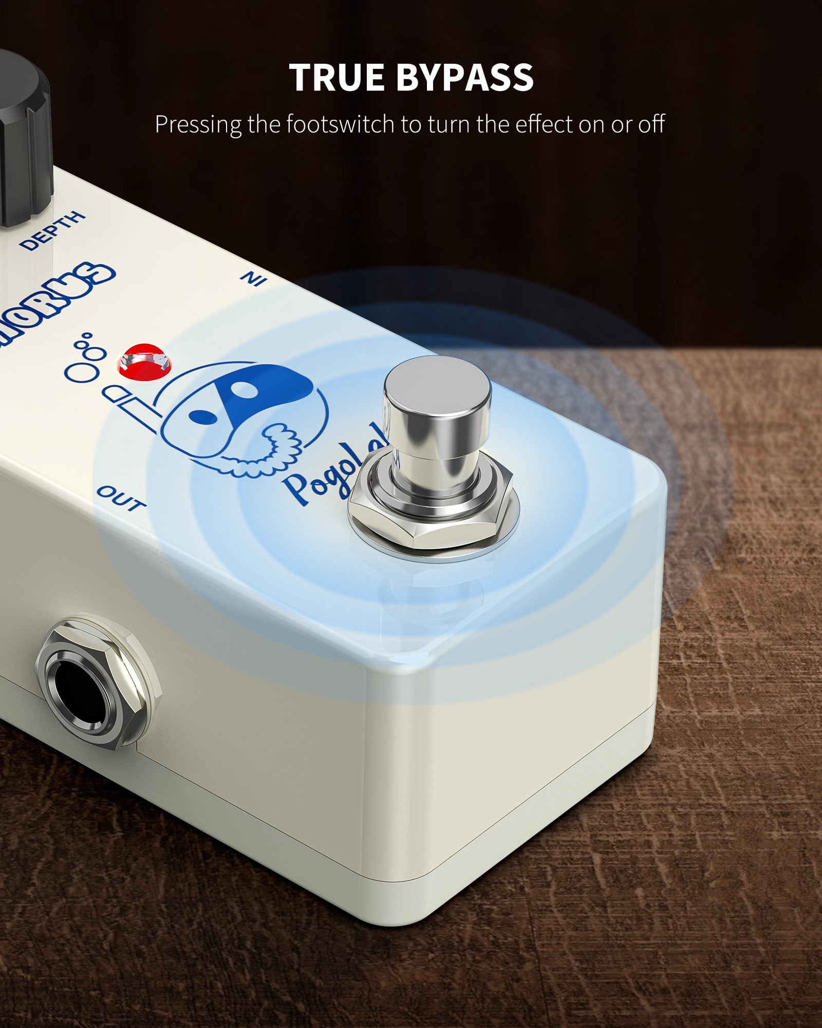 POGOLAB Chorus Pedal Chorus Guitar Pedal Mini Analog Chorus Pedal DC 9V True Bypass for Electric Guitar