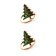 thumbnail image 4 of Inteprter Servilletero navideño de acero inoxidable, vacaciones navideñas, boda, cena, pañuelos de papel, toalleros, banquete, de comedor, adorno Árbol verde 2piezas Inteprter CBP163677, 4 of 6