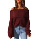 thumbnail image 1 of Suéter de invierno para mujer, suéter holgado informal de manga larga con hombros descubiertos para el trabajo en casa, compras y citas, 2022, 1 of 6